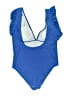 Unbranded Solid Blue One Piece Swimsuit Size XL - photo 2