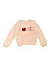 Btween 100% Polyester Hearts Pink Pullover Sweater Size 4 - photo 1