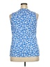 Basic Editions 100% Cotton Blue Sleeveless Blouse Size XXL - photo 2