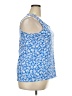 Basic Editions 100% Cotton Blue Sleeveless Blouse Size XXL - photo 4