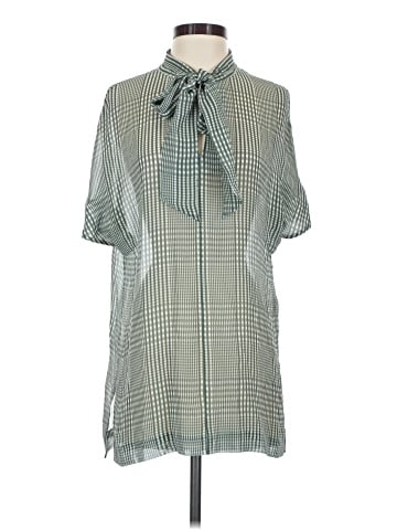 Lela Rose Short Sleeve Silk Top (view 1)