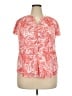 Kim Rogers Paisley Red Short Sleeve Blouse Size XXL - photo 1