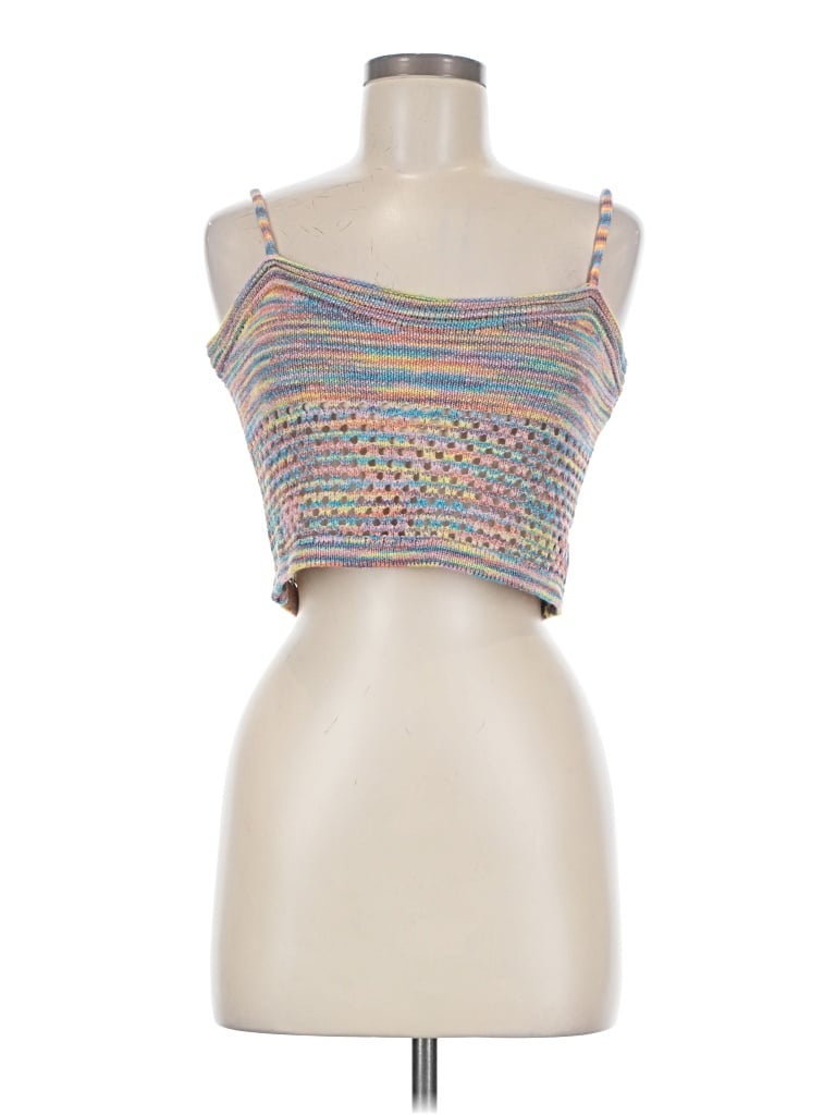 Pre-owned Vici Sleeveless Top Silver Sweetheart Neckline Tops