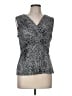 Laura Ashley Silver Sleeveless Blouse Size M - photo 1