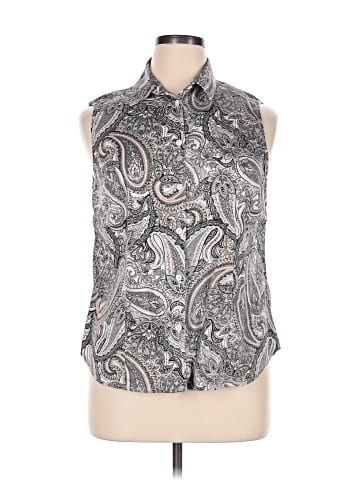 212 Collection Sleeveless Button-Down Shirt (view 1)