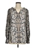 CAbi Silver Long Sleeve Blouse Size M - photo 1
