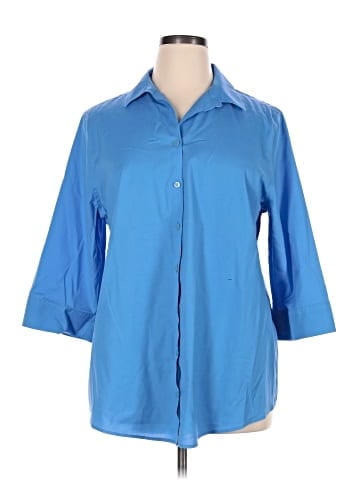 Chico's 3/4 Sleeve Button-Down Shirt (view 1)