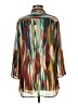 Sunny Leigh 100% Polyester Color Block Green Long Sleeve Button-Down Shirt Size M - photo 2