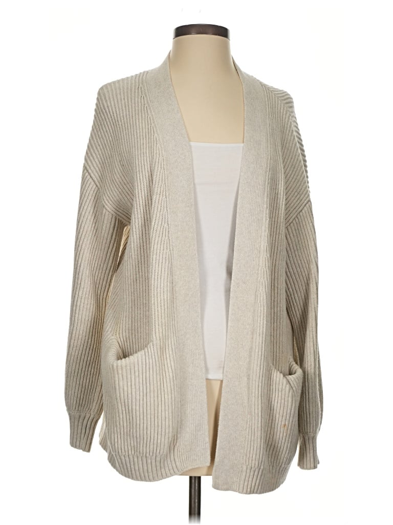 Pre-owned Quince Cardigan Sweater In Tan