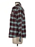 L.L.Bean Plaid Teal Long Sleeve Blouse Size M - photo 5