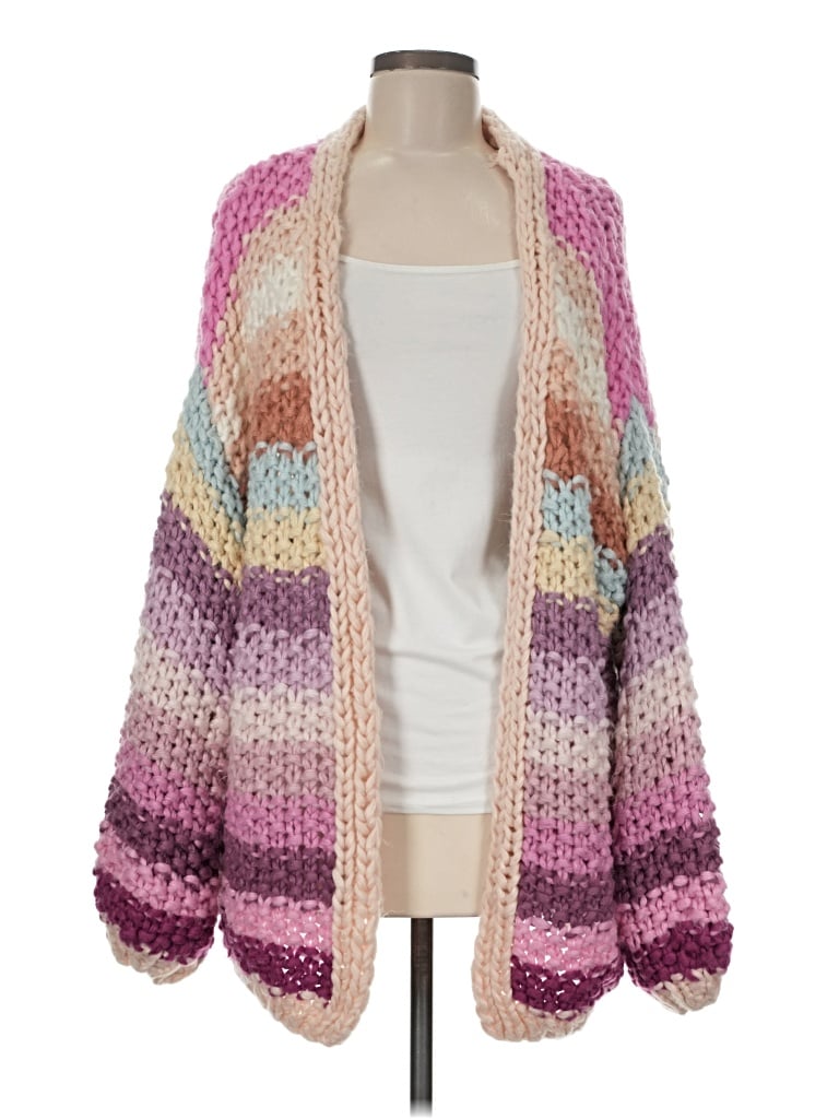 Pre-owned Assorted Brands Cardigan Sweater In Pink