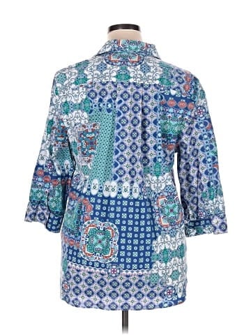 Chico's 3/4 Sleeve Button-Down Shirt (view 2)