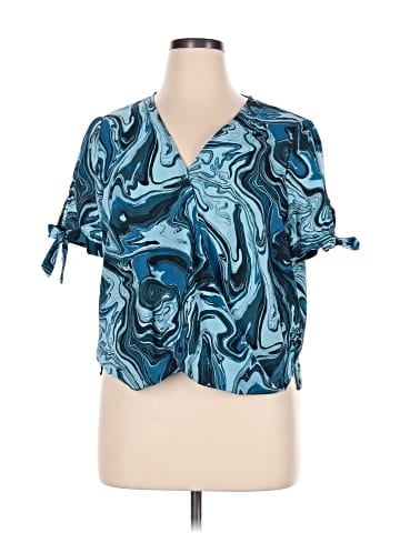 MICHAEL Michael Kors Short Sleeve Blouse (view 1)