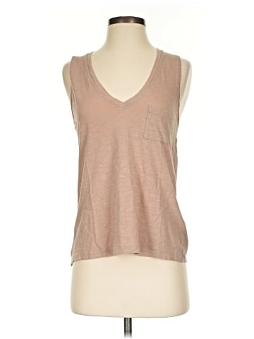 Madewell Whisper Cotton V-Neck Pocket Tank (view 1)