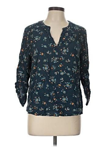 Pale Sky 3/4 Sleeve Blouse (view 1)