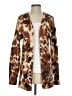 Worthington 100% Polyester Animal Print Brown Cardigan Size S - photo 1