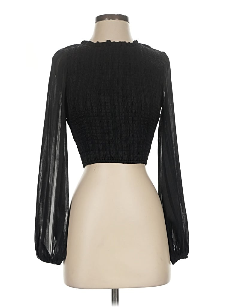Pre-owned Storia Long Sleeve Blouse In Black