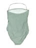 Ellen Tracy Chevron-herringbone Green Swimsuit Top Size 12 - photo 2
