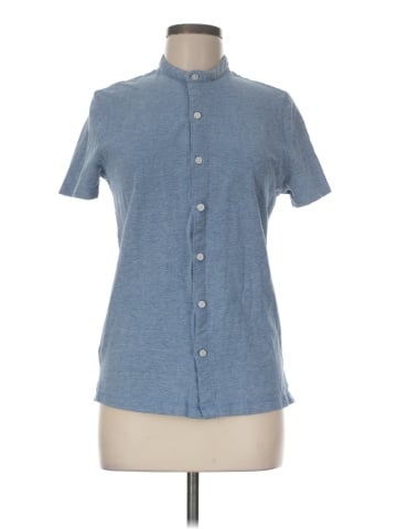 Bershka Short Sleeve Button-Down Shirt (view 1)