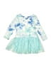 Zunie 100% Polyester Tie-dye Blue Dress Size 4 - photo 2