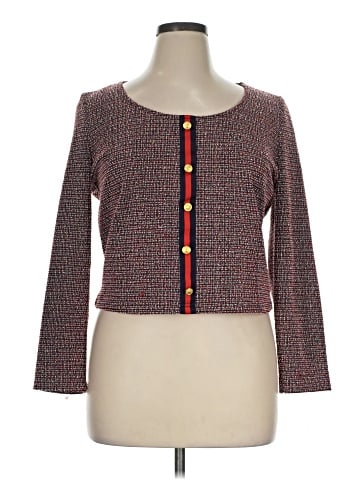 Aqua Long Sleeve Blouse (view 1)
