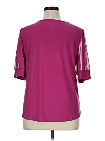 NY Collection Short Sleeve Blouse (view 2)