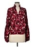 CAbi 100% Polyester Hearts Burgundy Long Sleeve Blouse Size M - photo 1