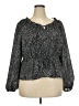 Universal Thread 100% Recycled Polyester Black 3/4 Sleeve Blouse Size XXL - photo 1