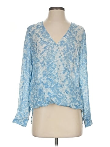 L'Agence Long Sleeve Silk Top (view 1)