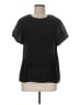 Zara Basic 100% Polyester Black Short Sleeve Top Size M - photo 1