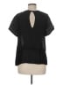 Zara Basic 100% Polyester Black Short Sleeve Top Size M - photo 2