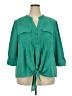Cocomo 100% Polyester Green 3/4 Sleeve Blouse Size 2X - photo 1