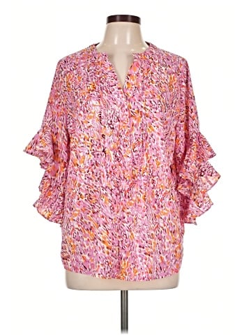 Umgee 3/4 Sleeve Blouse (view 1)