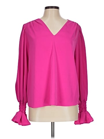 Aqua Long Sleeve Blouse (view 1)