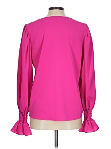 Aqua Long Sleeve Blouse (view 2)