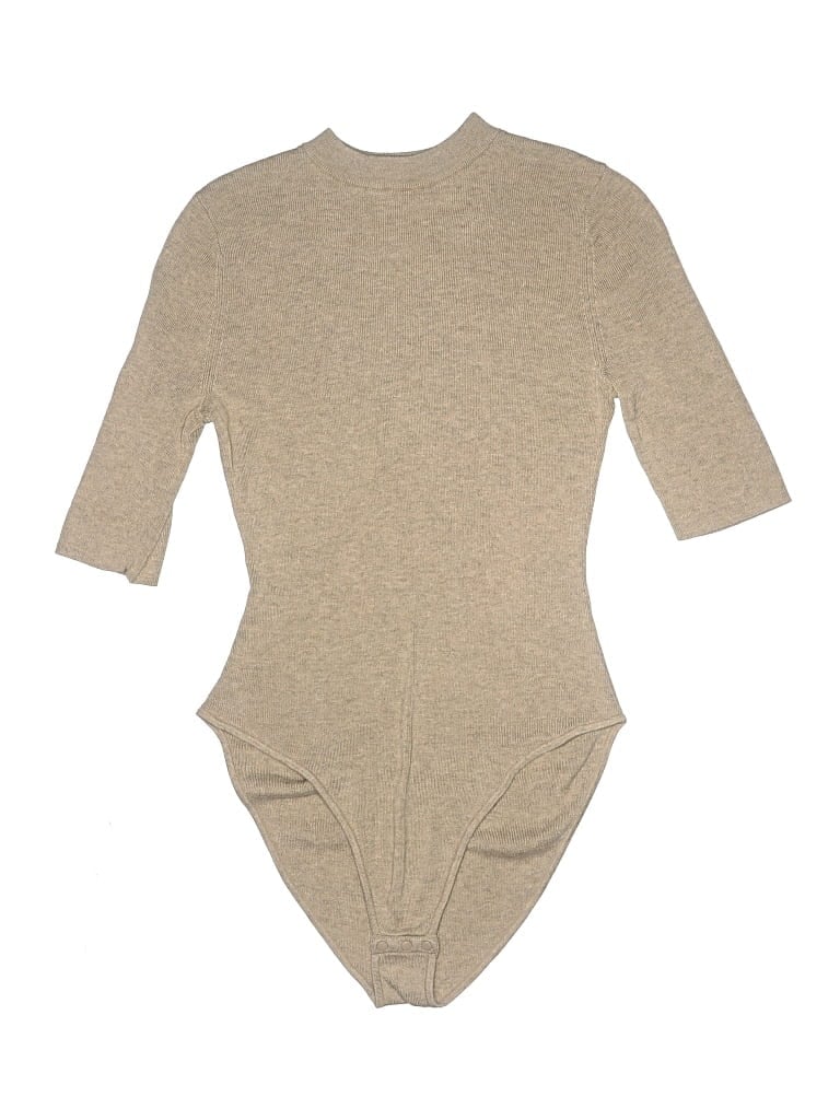 Pre-owned Aday Bodysuit In Tan