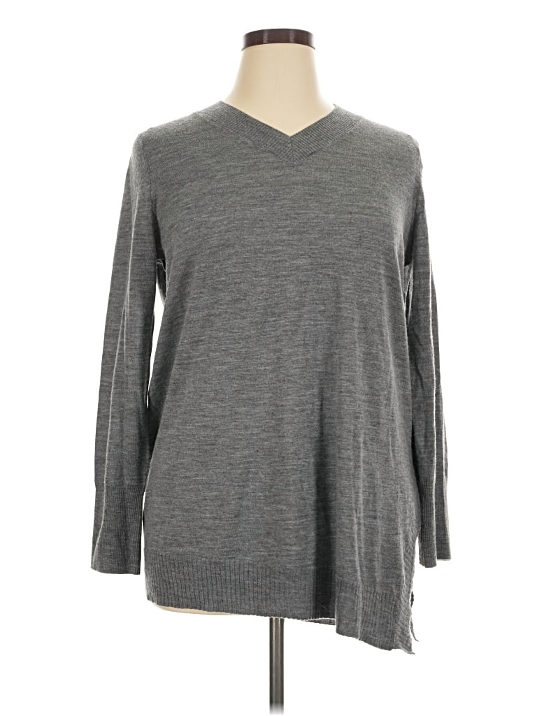 Pre-owned Max Studio Wool Sweater In Gray