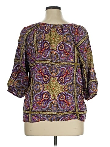 Live and Let Live 3/4 Sleeve Blouse (view 2)