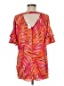 Apt. 9 100% Polyester Orange Short Sleeve Blouse Size M - photo 2