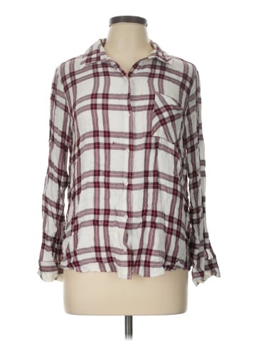 a.n.a. A New Approach 3/4 Sleeve Button-Down Shirt (view 1)
