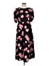 POPSUGAR 100% Polyester Floral Black Casual Dress Size L - photo 1