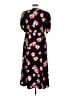 POPSUGAR 100% Polyester Floral Black Casual Dress Size L - photo 2
