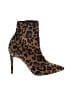 Jessica Simpson Animal Print Brown Ankle Boots Size 8 1/2 - photo 1