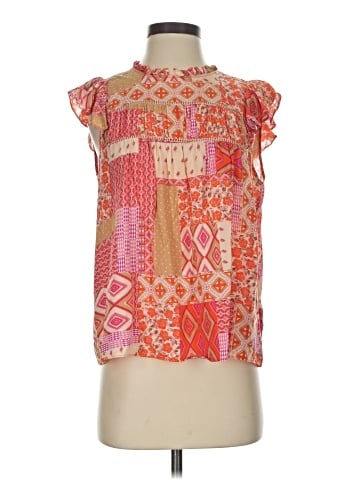 Rose + Olive Sleeveless Blouse (view 1)