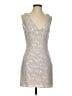 Meshki 100% Polyester Tweed White Silver Cocktail Dress Size S - photo 1