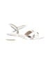 Stuart Weitzman Metallic Silver Sandals Size 8 - photo 1