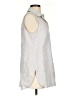 Chico's 100% Linen Silver Sleeveless Button-Down Shirt Size Sm (0) - photo 4