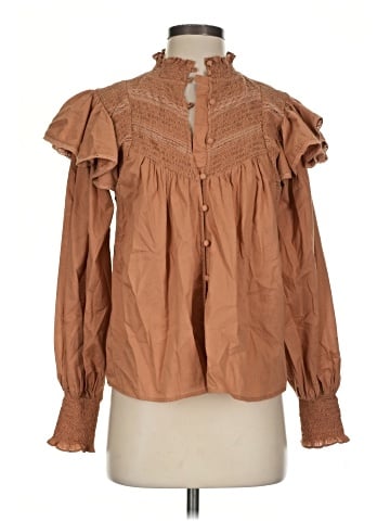 Topshop Long Sleeve Blouse (view 1)