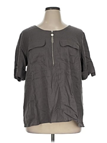 Anne Klein Short Sleeve Blouse (view 1)