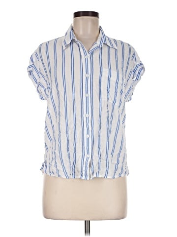 Cosmic Blue Love Short Sleeve Blouse (view 1)